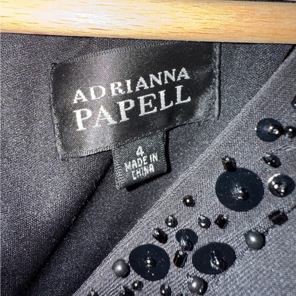 Adrianna Papell Black Cocktail Dress Size 4 - Picture 2 of 4